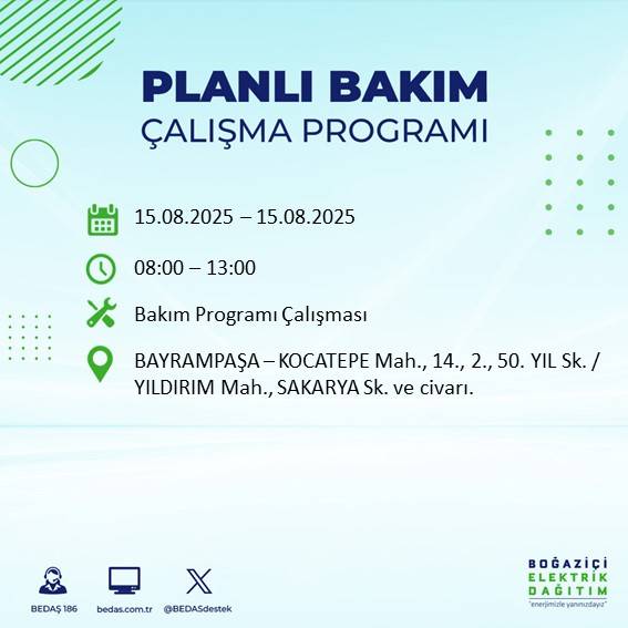 Saatler sonra başlayacak: İstanbul'un 21 ilçesinde elektrik kesintileri yaşanacak 46